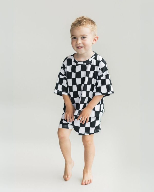 Shorts Set | Wavy Checkered Hot on Sale - Image 3