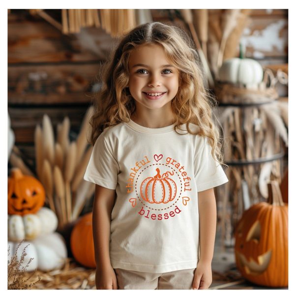 Thankful Grateful and Blessed Kids Top For Discount