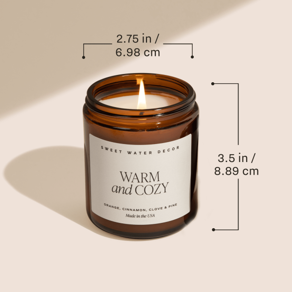 Let It Snow Soy Candle -  9 oz Amber Jar Discount - Image 5