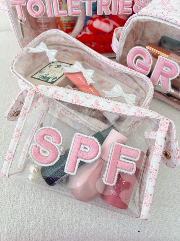 SPF Clear Snap Pouch - Pink Toile Discount - Image 4
