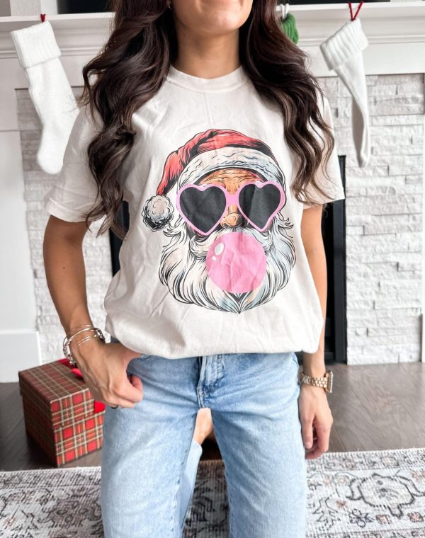 Bubble Gum Brown Santa Comfort Tee Sale - Image 5