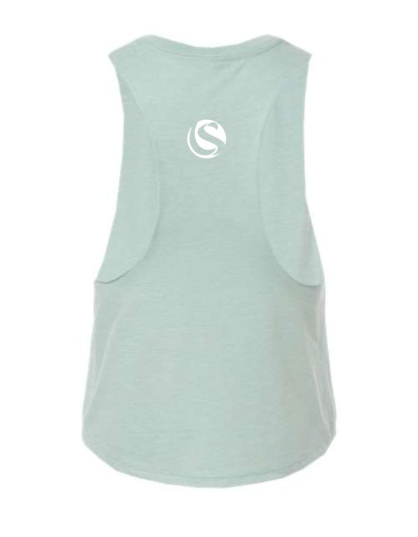 Dusty Blue Unified Strength Racerback Crop Tank Online - Image 2