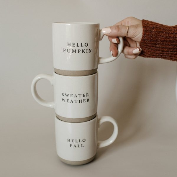 Sweater Weather Stoneware Coffee Mug Cheap - Image 5