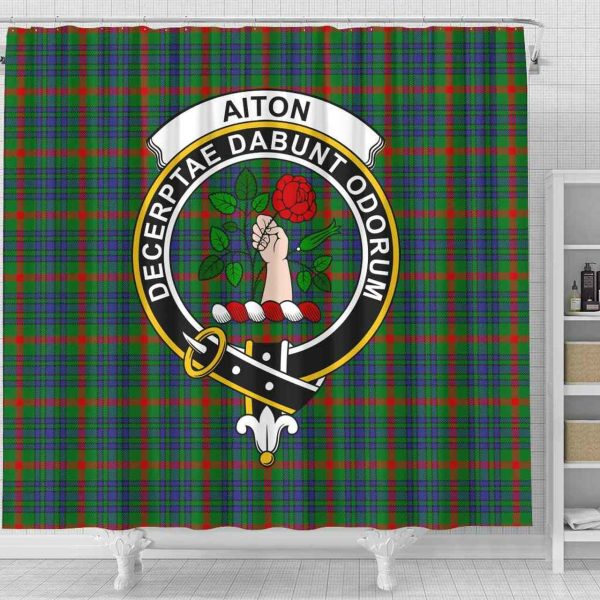 Aiton Tartan Crest Shower Curtain on Sale - Image 2