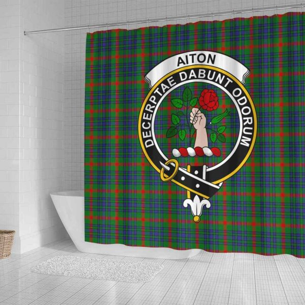Aiton Tartan Crest Shower Curtain on Sale - Image 3