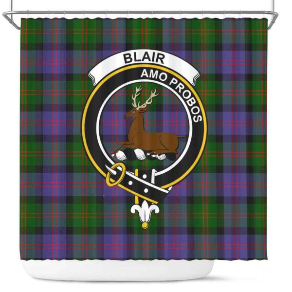 Blair Tartan Crest Shower Curtain For Sale - Image 4