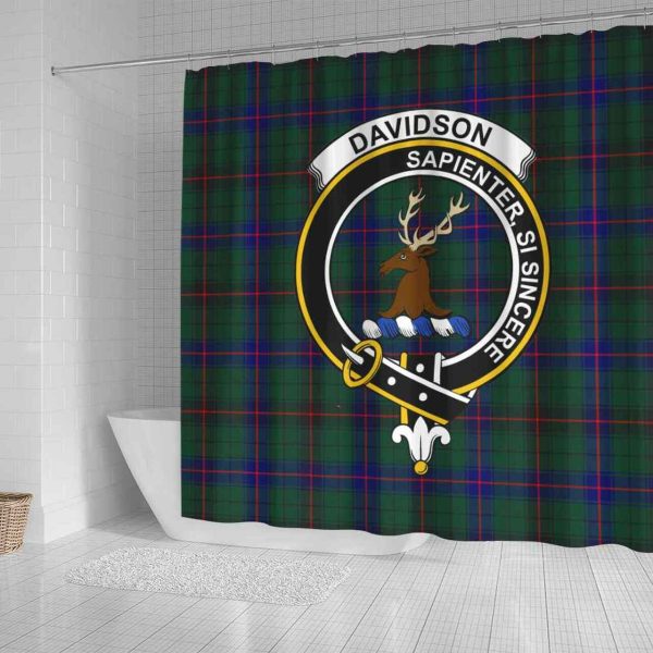 Davidson Tartan Crest Shower Curtain Online - Image 3