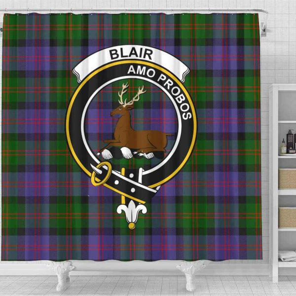 Blair Tartan Crest Shower Curtain For Sale - Image 2