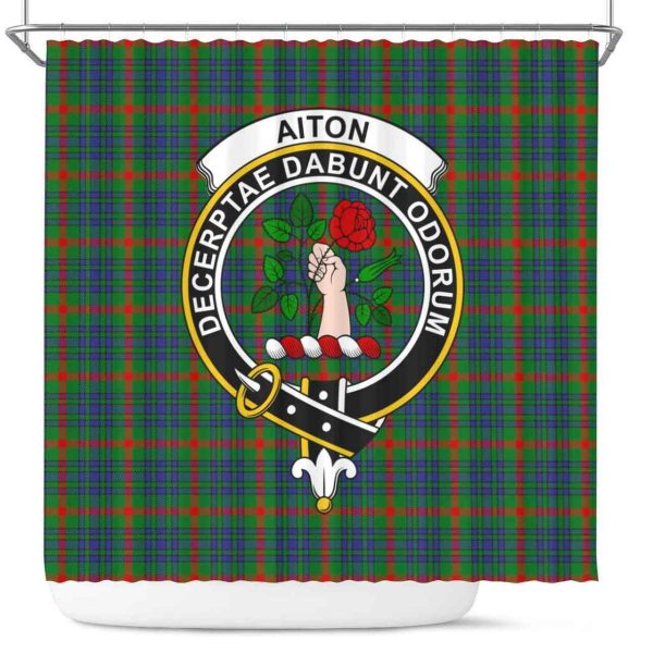 Aiton Tartan Crest Shower Curtain on Sale - Image 4