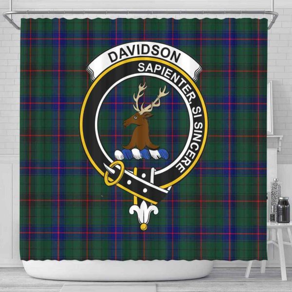 Davidson Tartan Crest Shower Curtain Online